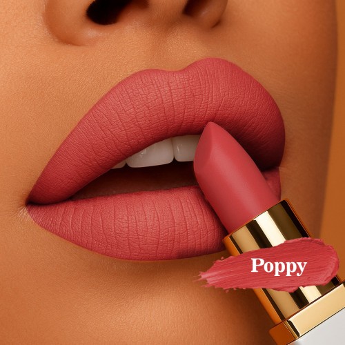 WABI Adored Color Velvet Lipstick - Poppy